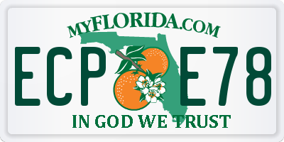 FL license plate ECPE78