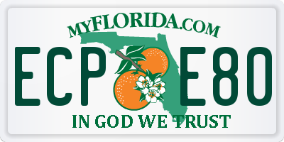 FL license plate ECPE80