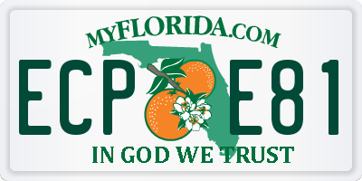 FL license plate ECPE81