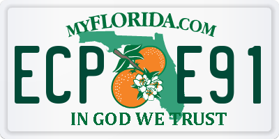 FL license plate ECPE91