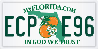 FL license plate ECPE96
