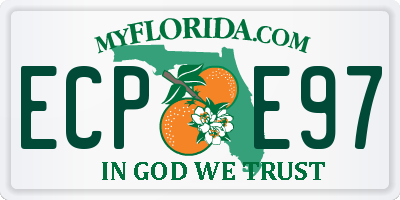 FL license plate ECPE97