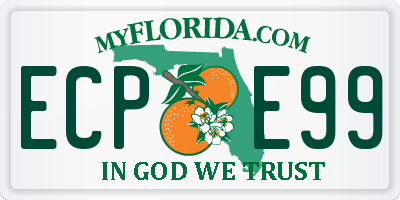 FL license plate ECPE99