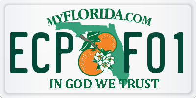 FL license plate ECPF01