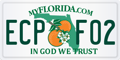 FL license plate ECPF02