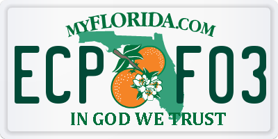 FL license plate ECPF03