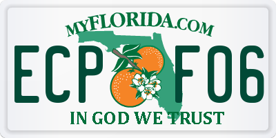 FL license plate ECPF06