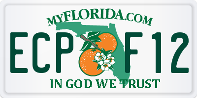 FL license plate ECPF12