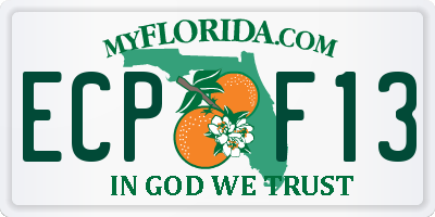 FL license plate ECPF13