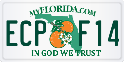 FL license plate ECPF14