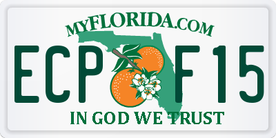 FL license plate ECPF15