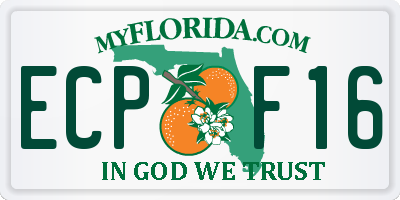 FL license plate ECPF16