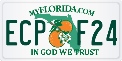 FL license plate ECPF24