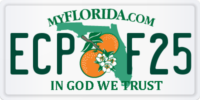 FL license plate ECPF25