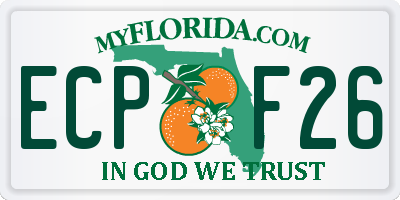 FL license plate ECPF26