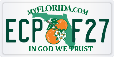 FL license plate ECPF27