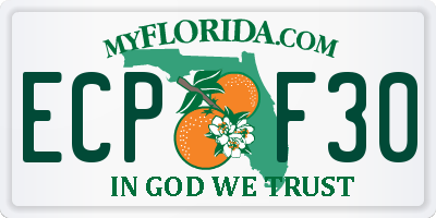 FL license plate ECPF30