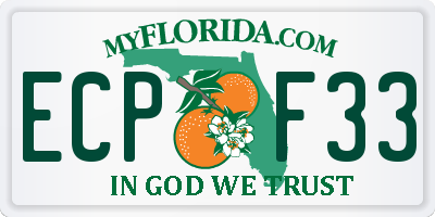 FL license plate ECPF33