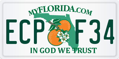 FL license plate ECPF34