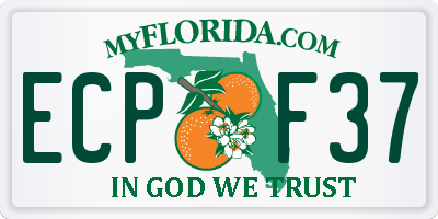 FL license plate ECPF37
