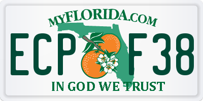 FL license plate ECPF38