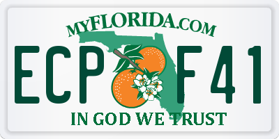 FL license plate ECPF41