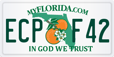 FL license plate ECPF42