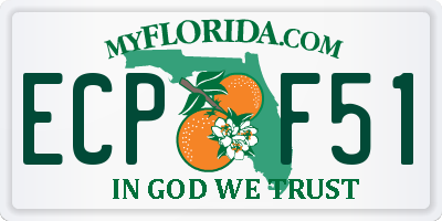 FL license plate ECPF51