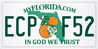 FL license plate ECPF52