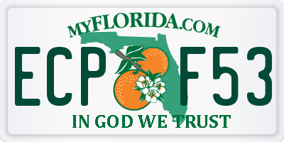 FL license plate ECPF53