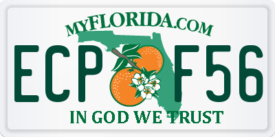 FL license plate ECPF56