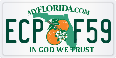 FL license plate ECPF59