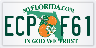 FL license plate ECPF61