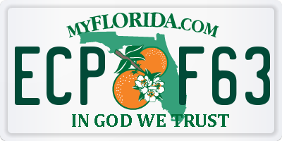 FL license plate ECPF63