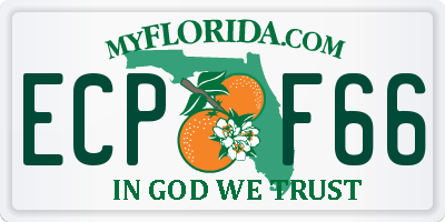 FL license plate ECPF66