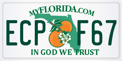 FL license plate ECPF67