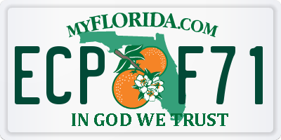 FL license plate ECPF71