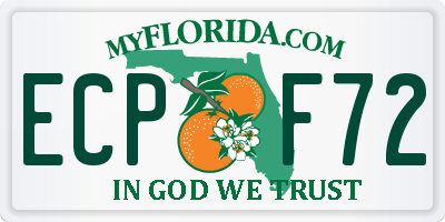 FL license plate ECPF72