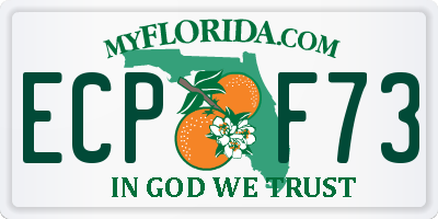 FL license plate ECPF73