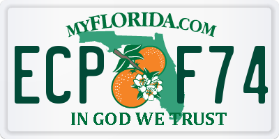 FL license plate ECPF74