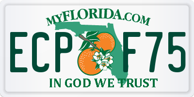 FL license plate ECPF75