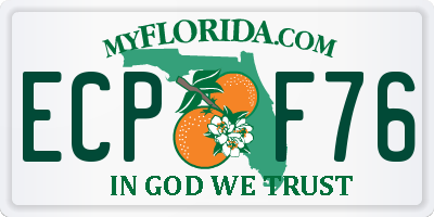 FL license plate ECPF76