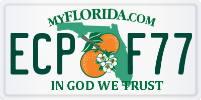 FL license plate ECPF77
