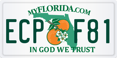 FL license plate ECPF81