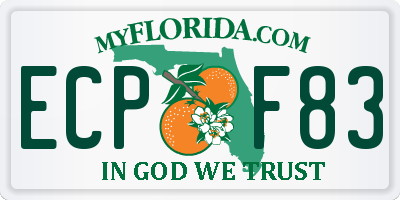 FL license plate ECPF83