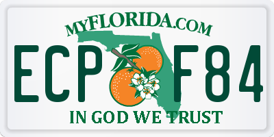 FL license plate ECPF84