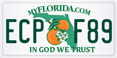 FL license plate ECPF89