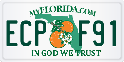 FL license plate ECPF91