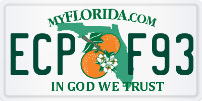 FL license plate ECPF93