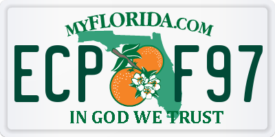FL license plate ECPF97